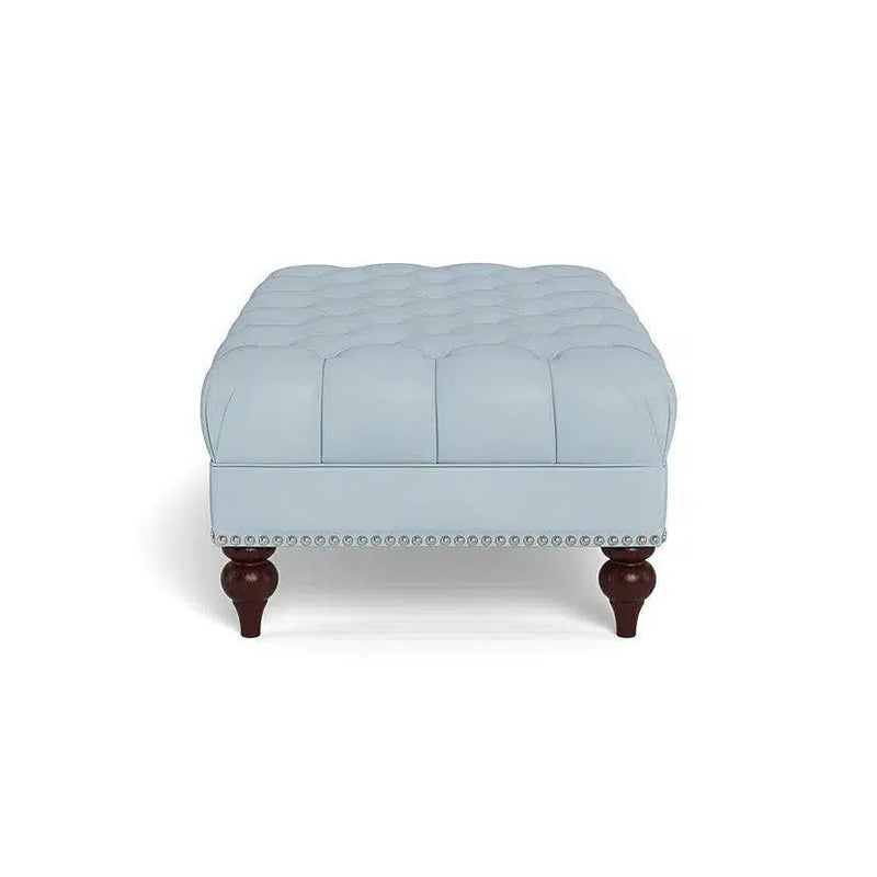 Victoria Leather Ottoman Ottomans LOOMLAN By Uptown Sebastian