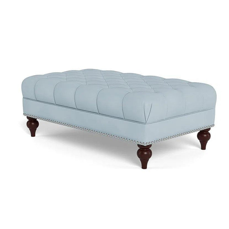 Victoria Leather Ottoman Ottomans LOOMLAN By Uptown Sebastian