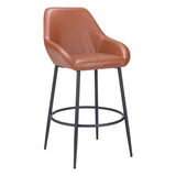 Vila Barstool (Set of 2) Brown Bar Stools LOOMLAN By Zuo Modern