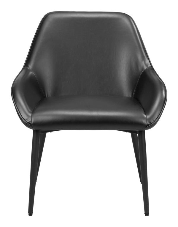 Vila Leather Upholstered Armless Dining Chair (Set Of 2)