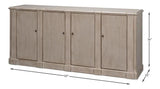 Villefranche Sideboard Stone Grey Sideboards LOOMLAN By Sarreid