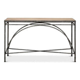 Vineyards Console Table Cast Iron and Wood Console Tables LOOMLAN By Sarreid