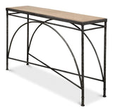 Vineyards Console Table Cast Iron and Wood Console Tables LOOMLAN By Sarreid