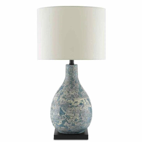 Vintage Blue Ostracon Table Lamp Table Lamps LOOMLAN By Currey & Co