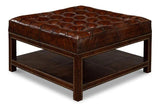 Vintage Tufted Ottoman Ottomans LOOMLAN By Sarreid