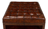 Vintage Tufted Ottoman Ottomans LOOMLAN By Sarreid