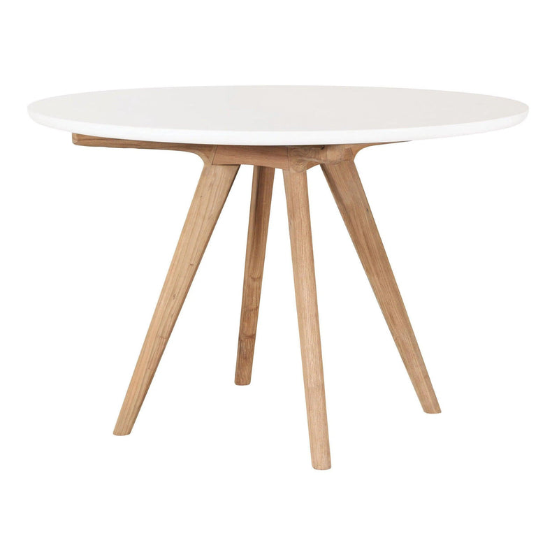 Viola Dining Table - White Teak and Concrete Outdoor Dining Table Outdoor Dining Tables LOOMLAN By Seasonal Living