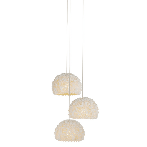 Virtu 3-Light Round Multi-Drop Pendant Pendants LOOMLAN By Currey & Co