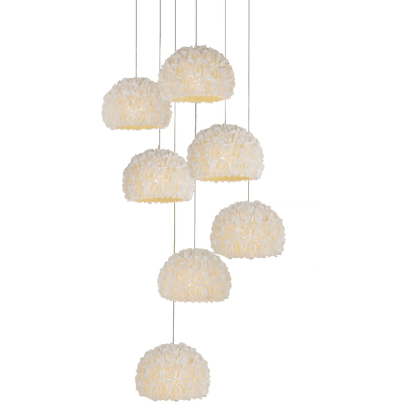 Virtu 7-Light Round Multi-Drop Pendant Pendants LOOMLAN By Currey & Co