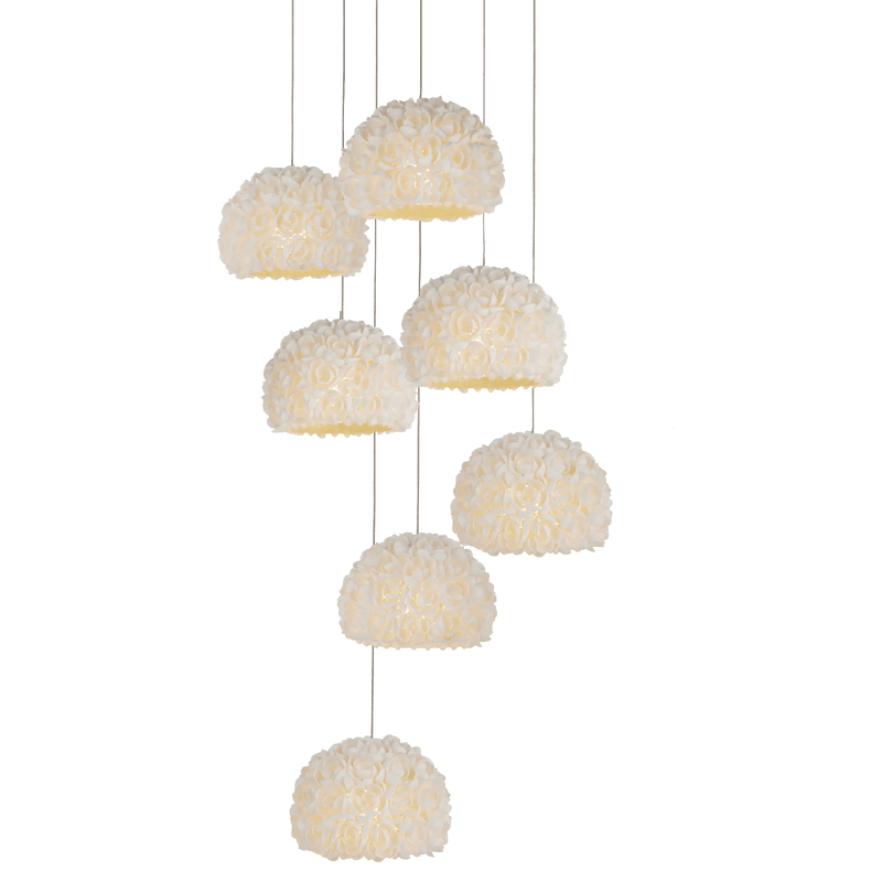 Virtu 7-Light Round Multi-Drop Pendant Pendants LOOMLAN By Currey & Co