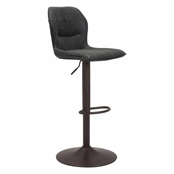 Vital Bar Chair Vintage Black Bar Stools LOOMLAN By Zuo Modern