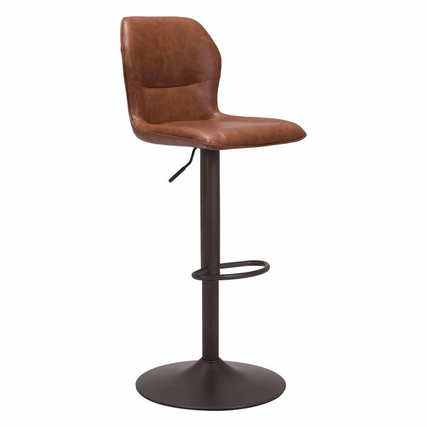 Vital Bar Chair Vintage Brown Bar Stools LOOMLAN By Zuo Modern