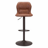 Vital Bar Chair Vintage Brown Bar Stools LOOMLAN By Zuo Modern