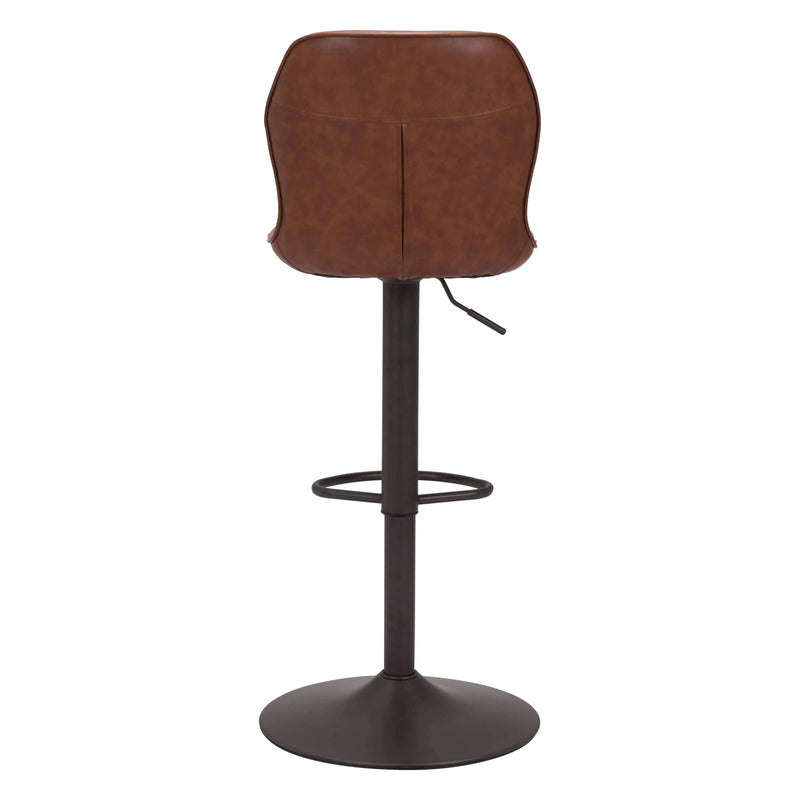 Vital Bar Chair Vintage Brown Bar Stools LOOMLAN By Zuo Modern