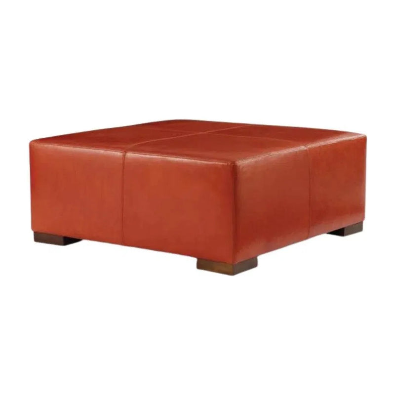 Vivian Leather Square Ottoman Coffee Table Coffee Tables LOOMLAN By One For Victory