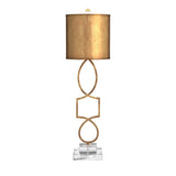 Vivian Metal and Acrylic Gold Table Lamp Table Lamps LOOMLAN By Bassett Mirror