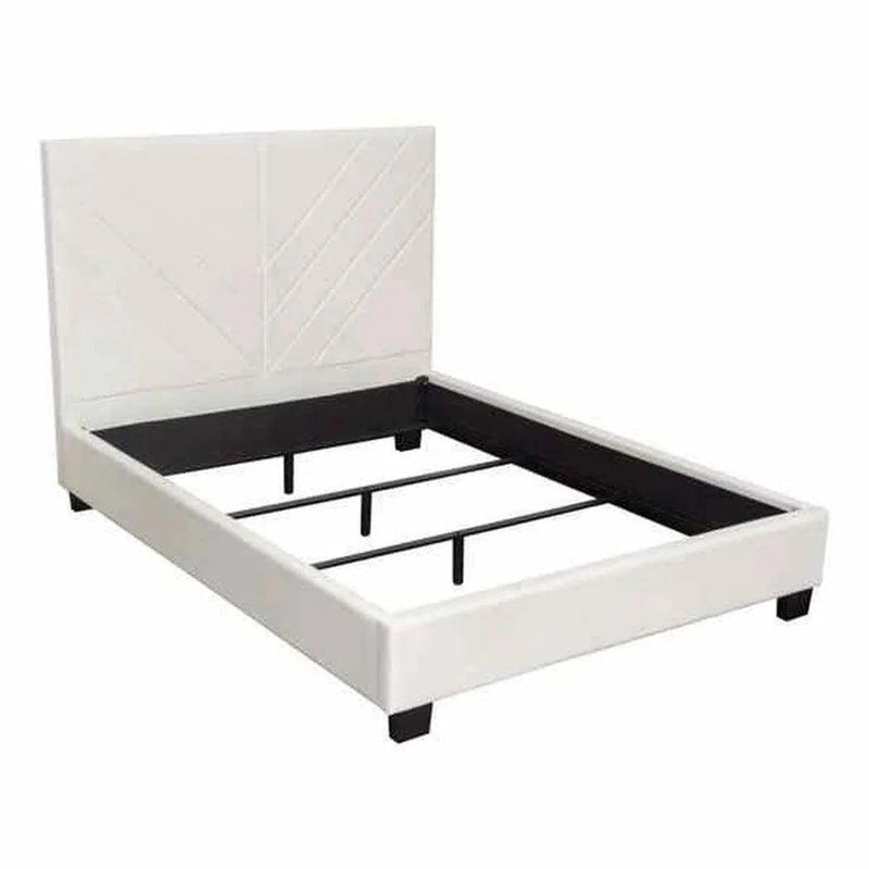 Vogue Cream Fabric Upholstered Bed Frame Beds LOOMLAN By Diamond Sofa