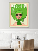 Vogue Green Artwork Framed Canvas With Floating Frame Artwork LOOMLAN By LOOMLAN