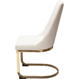 Vogue Set of (2) Dining Chairs in Cream Velvet Dining Chairs LOOMLAN By Diamond Sofa