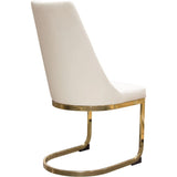 Vogue Set of (2) Dining Chairs in Cream Velvet Dining Chairs LOOMLAN By Diamond Sofa