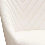 Vogue Set of (2) Dining Chairs in Cream Velvet Dining Chairs LOOMLAN By Diamond Sofa