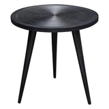 Vortex Round End Table in Black Finish Side Tables LOOMLAN By Diamond Sofa