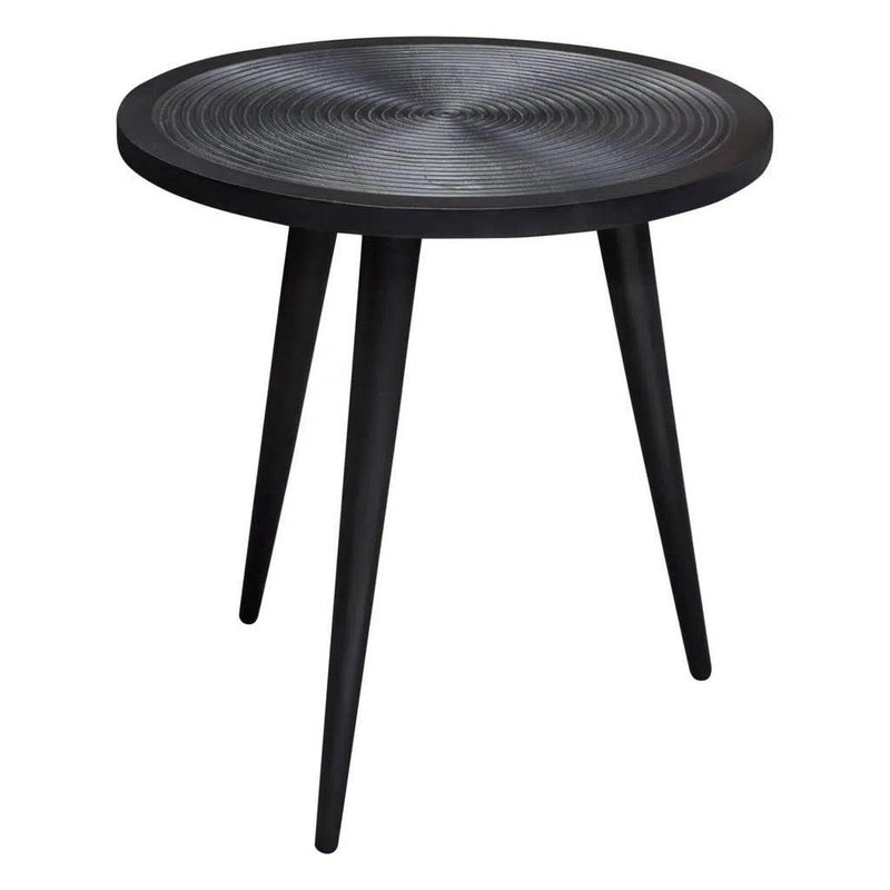 Vortex Round End Table in Black Finish Side Tables LOOMLAN By Diamond Sofa