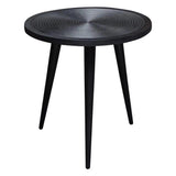 Vortex Round End Table in Black Finish Side Tables LOOMLAN By Diamond Sofa