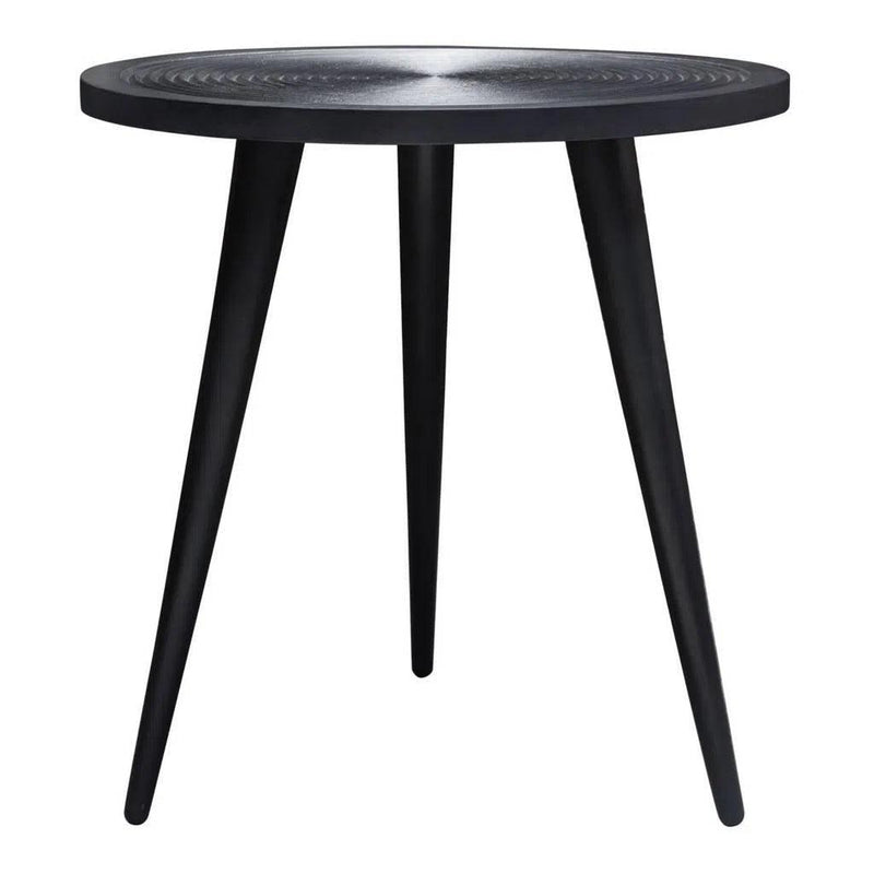 Vortex Round End Table in Black Finish Side Tables LOOMLAN By Diamond Sofa