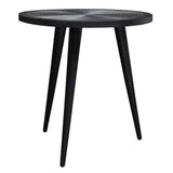 Vortex Round End Table in Black Finish Side Tables LOOMLAN By Diamond Sofa