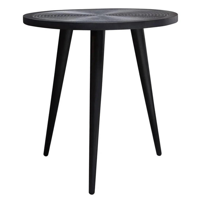 Vortex Round End Table in Black Finish Side Tables LOOMLAN By Diamond Sofa