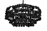 Vulcan Chandelier, Black Steel with Black Glass Chandeliers LOOMLAN By Noir