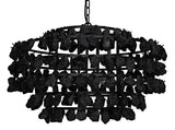 Vulcan Chandelier, Black Steel with Black Glass Chandeliers LOOMLAN By Noir