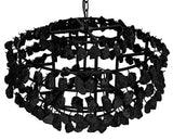 Vulcan Chandelier, Black Steel with Black Glass Chandeliers LOOMLAN By Noir