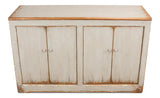 Wall Sideboard With Four Doors Antiqued White Sideboards LOOMLAN By Sarreid