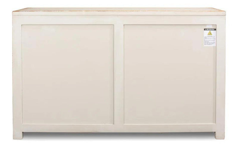 Wall Sideboard With Four Doors Antiqued White Sideboards LOOMLAN By Sarreid