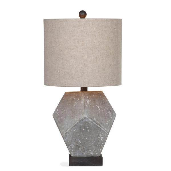 Wallace Resin Grey Table Lamp Table Lamps LOOMLAN By Bassett Mirror