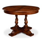 Walnut Jupe Extendable Round Dining Table Walnut Finish Dining Tables LOOMLAN By Sarreid