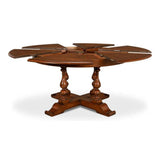 Walnut Jupe Extendable Round Dining Table Walnut Finish Dining Tables LOOMLAN By Sarreid