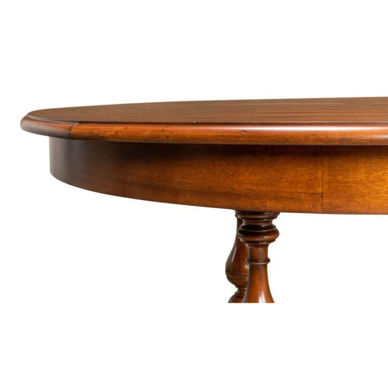 Walnut Jupe Extendable Round Dining Table Walnut Finish Dining Tables LOOMLAN By Sarreid