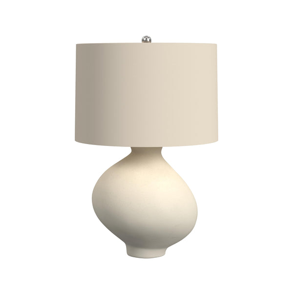 Wander Ceramic Cream Table Lamp Table Lamps LOOMLAN By Bassett Mirror