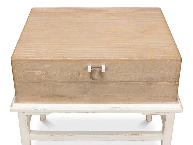 Warmly Box On Stand Side Table Side Tables LOOMLAN By Sarreid