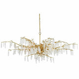 Washed Lucerne Gold Natural Forest Dawn Chandelier Chandeliers LOOMLAN By Currey & Co