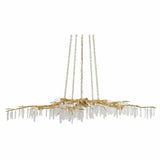 Washed Lucerne Gold Natural Forest Light Gold Chandelier Chandeliers LOOMLAN By Currey & Co