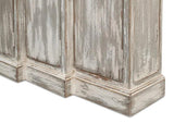 Waterfall Front Credenza Cabinet for Living Room Distressed Sideboards LOOMLAN By Sarreid