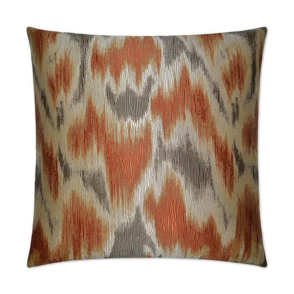 Watermark Orange Throw Pillow With Insert Throw Pillows LOOMLAN By D.V. Kap