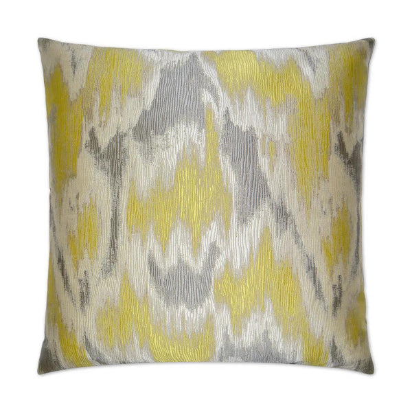 Watermark Yellow Throw Pillow With Insert Throw Pillows LOOMLAN By D.V. Kap