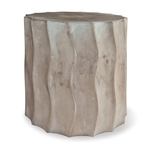 Wave Accent Table (Short) - Concrete Outdoor End Table Outdoor Side Tables LOOMLAN By Seasonal Living