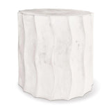 Wave Accent Table (Short) - Ebony White Outdoor End Table Outdoor Side Tables LOOMLAN By Seasonal Living