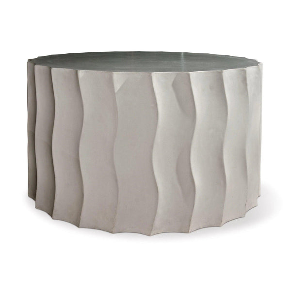 Wave Accent Table (Wide) - Slate Grey Outdoor End Table Outdoor Side Tables LOOMLAN By Seasonal Living